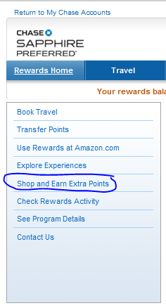 Ultimate Rewards shopping portal